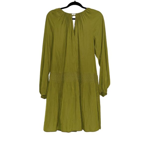 Ramy Brook Long Sleeve Green Shift Dress SMALL - Picture 1 of 6